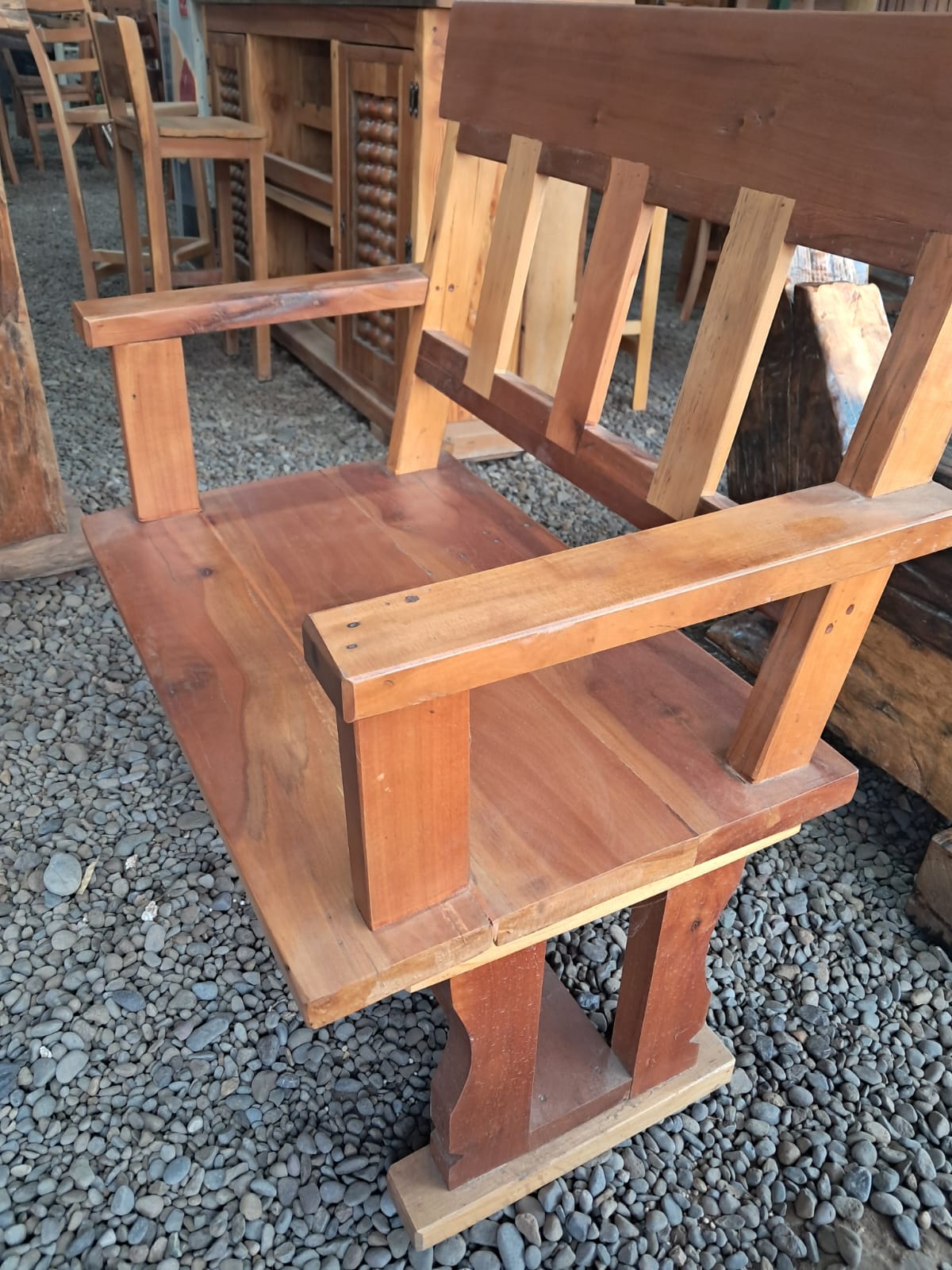 silla de roble rustica
