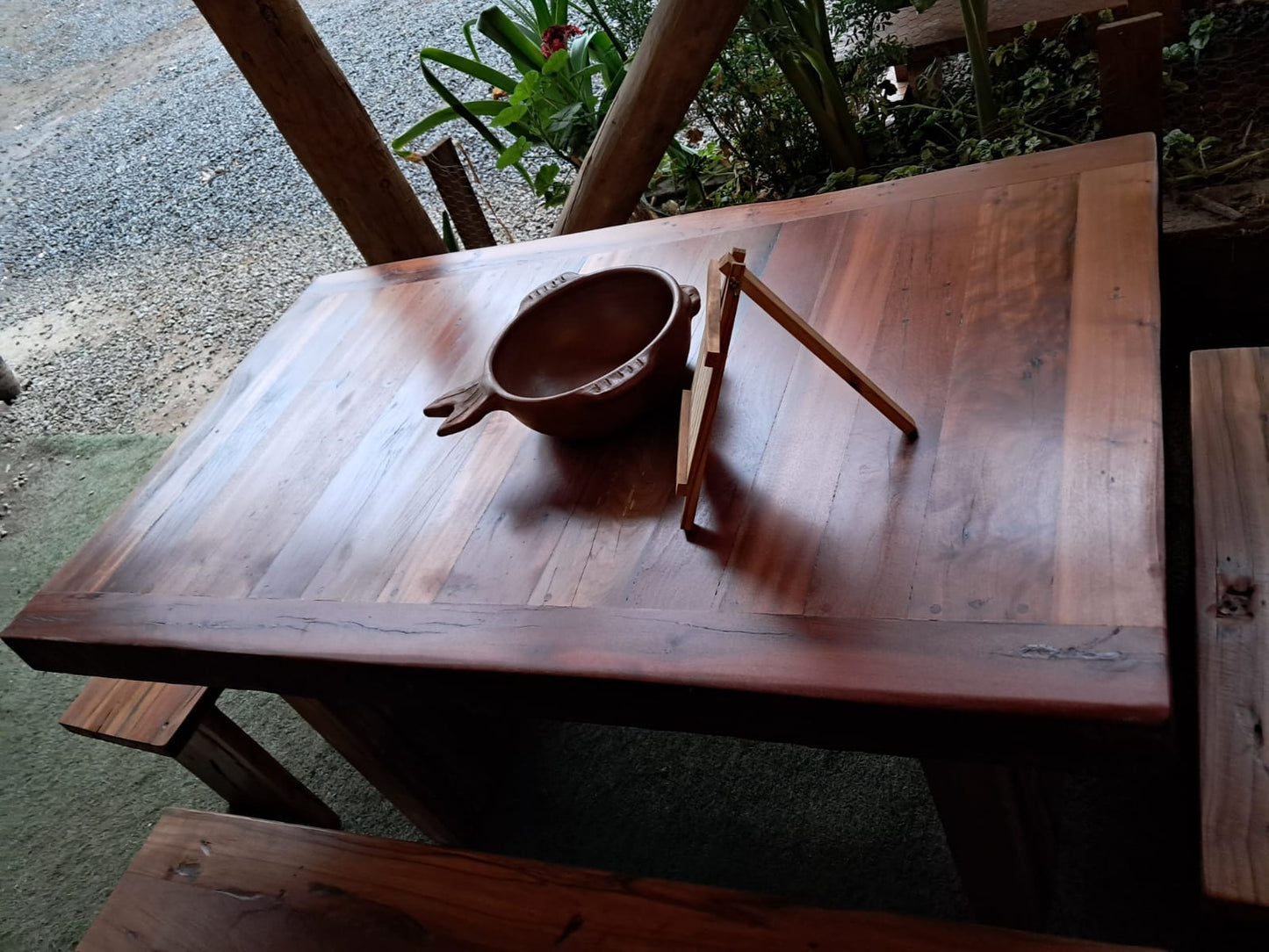 "Juego de Comedor Macizo Rustico en Madera Maciza"