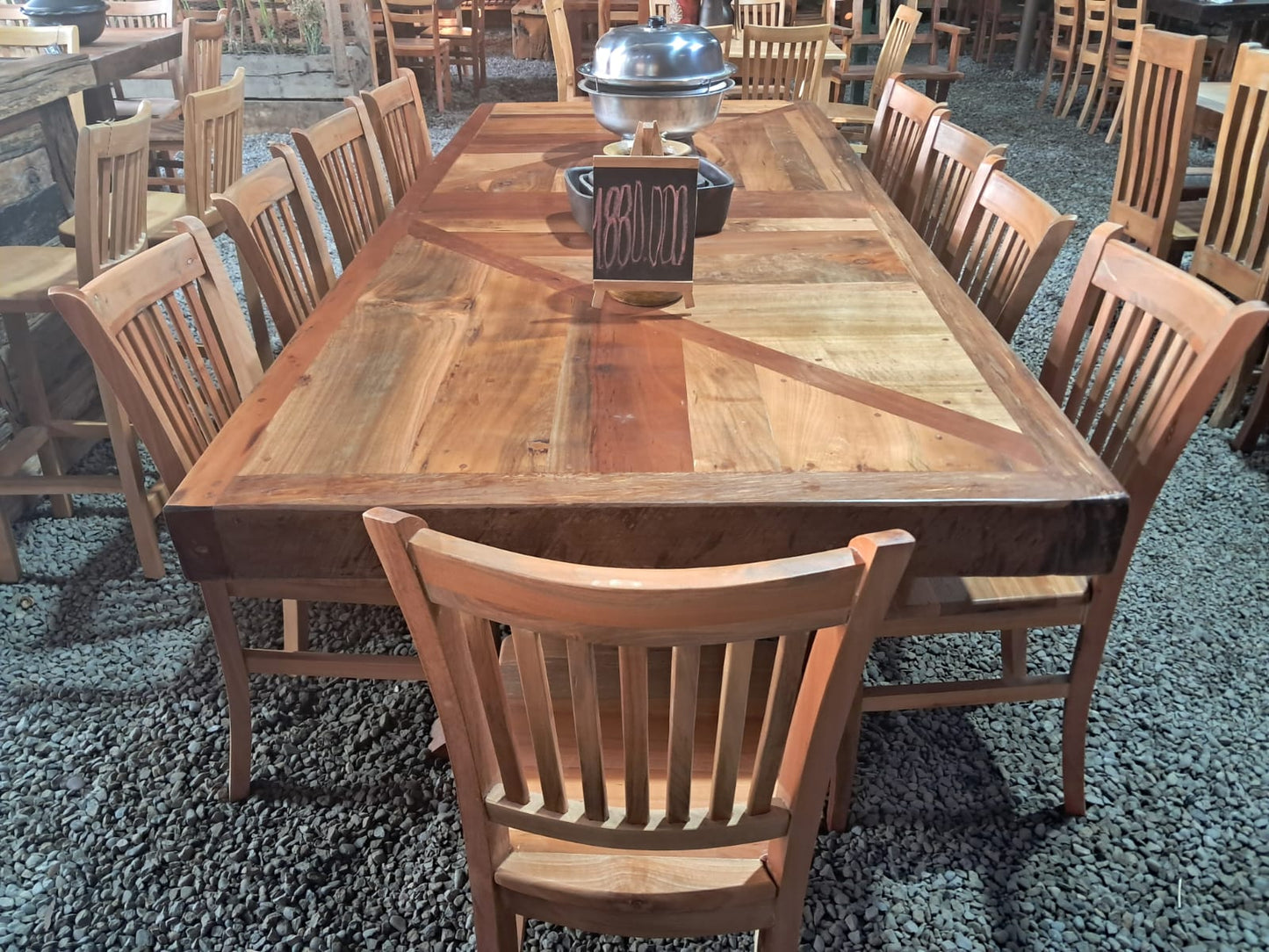 comedor de roble rustico artesanal