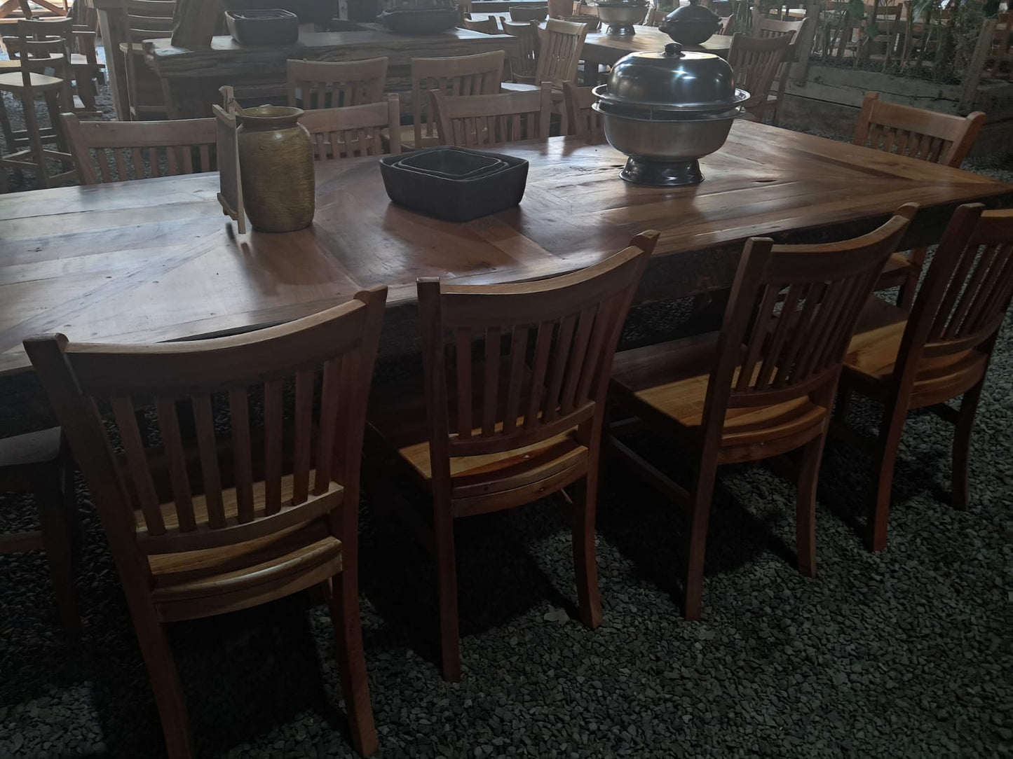 comedor de roble rustico artesanal