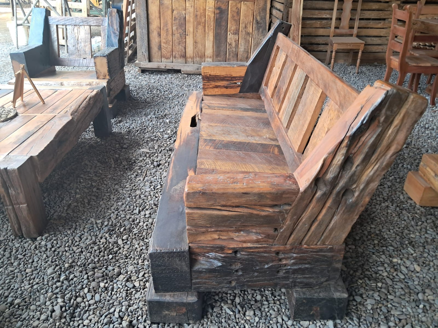juego de muebles rustidos durmiente