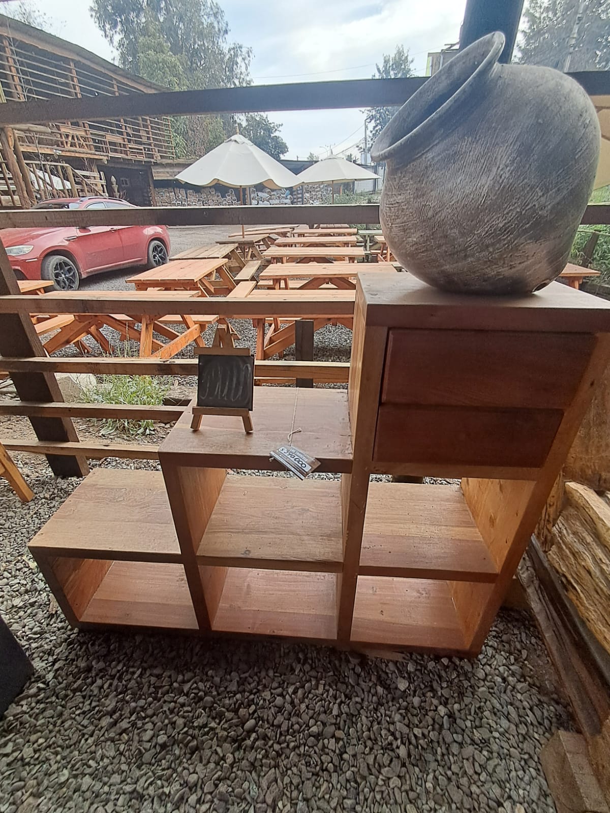 Mueble De Roble Multifuncional de 6 Espacios mas un Cajón
