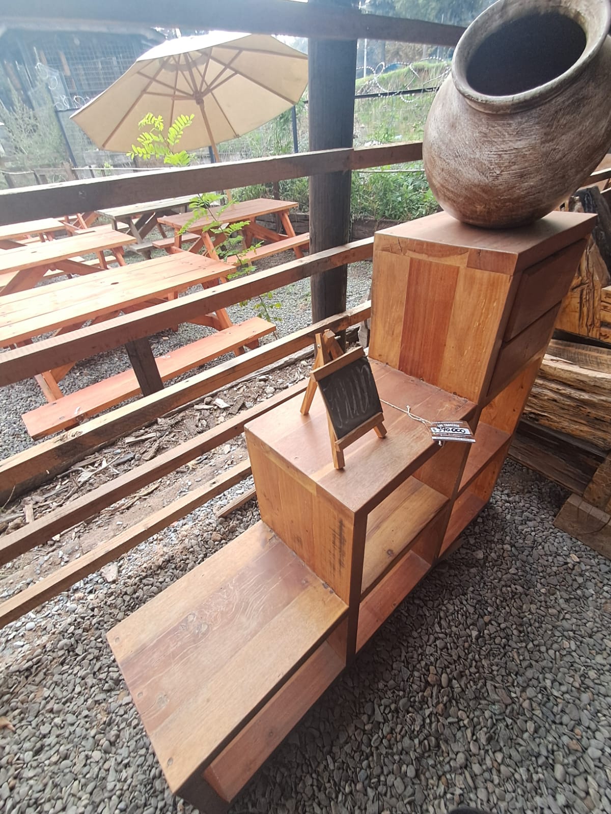 Mueble De Roble Multifuncional de 6 Espacios mas un Cajón