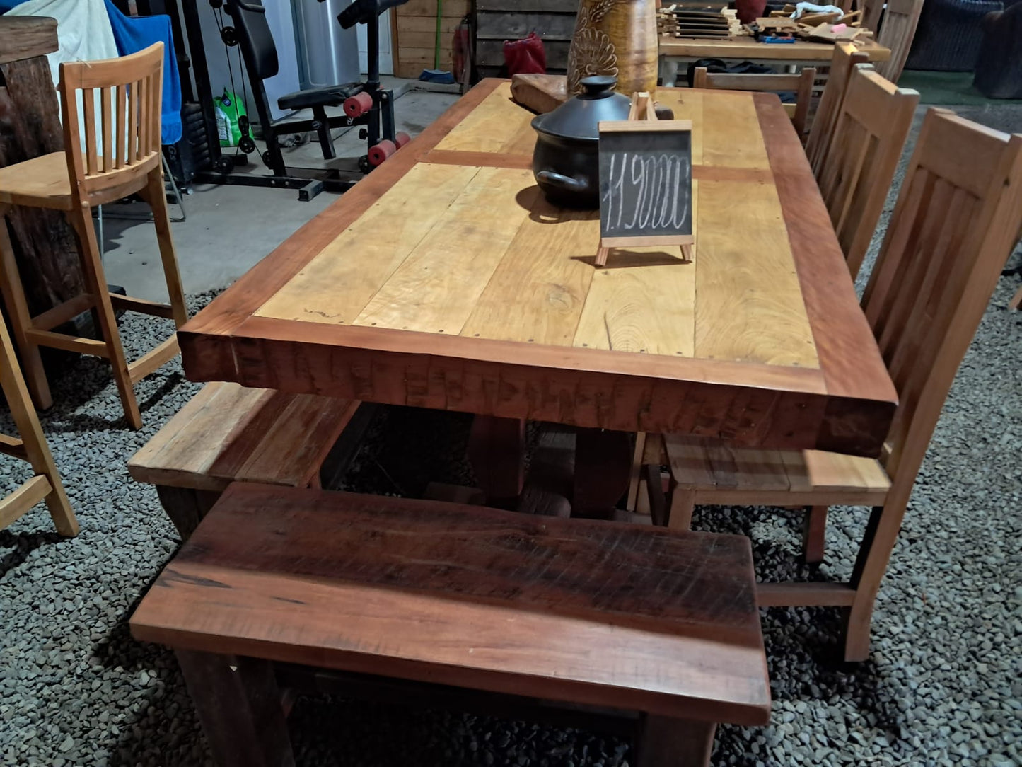 Comedor rustico de roble macizo