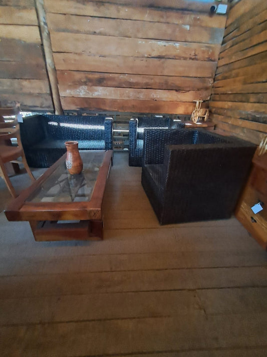 Set de Sillones de Ratán Sintético - Estilo Moderno Rústico