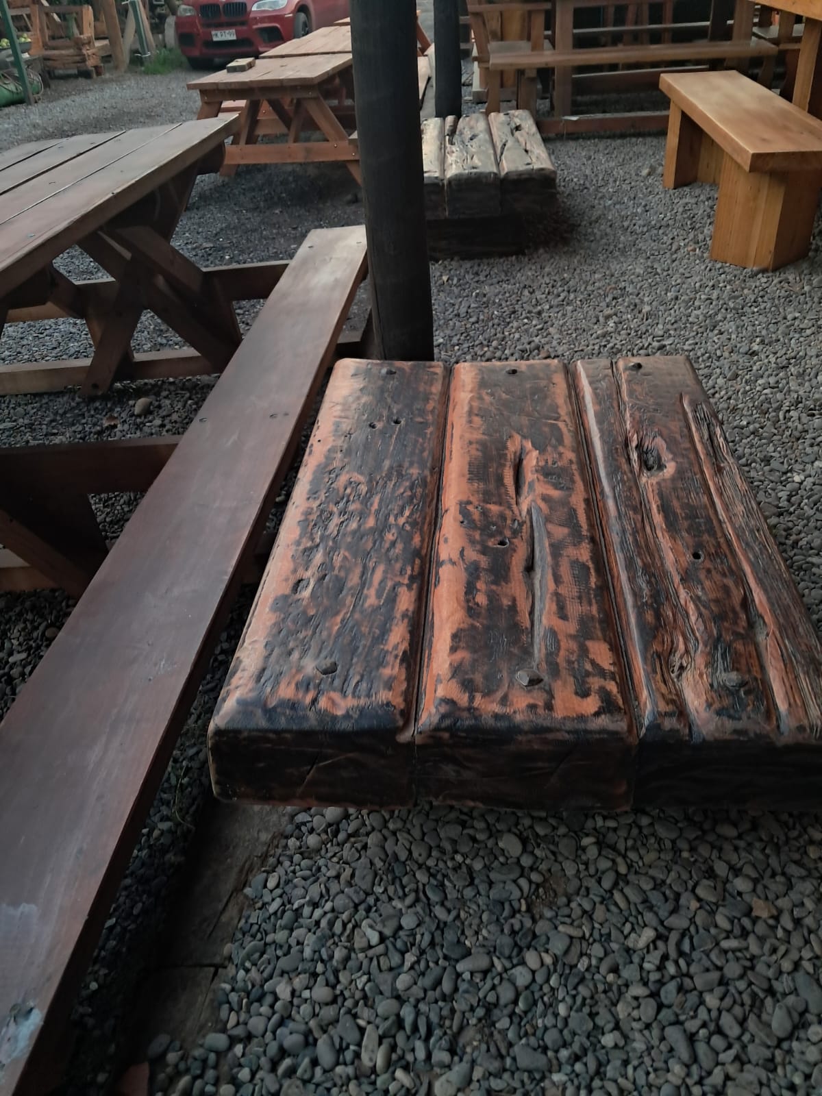 Mesa de Centro rustica de madera de roble