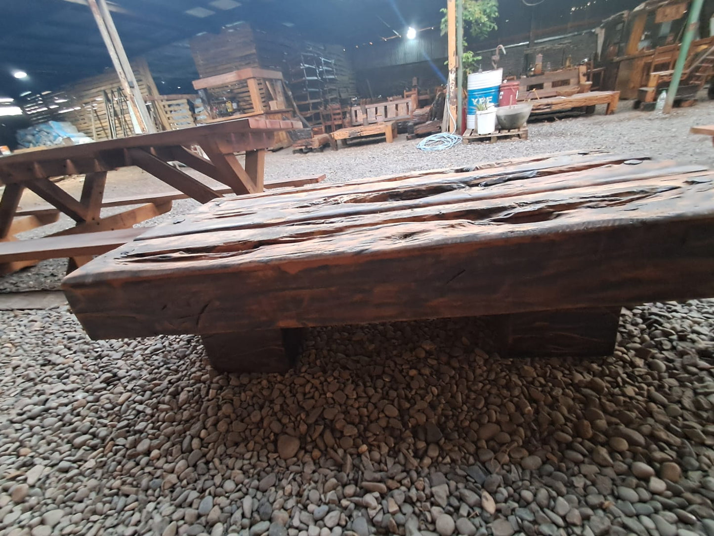 Mesa de Centro de rustica de roble