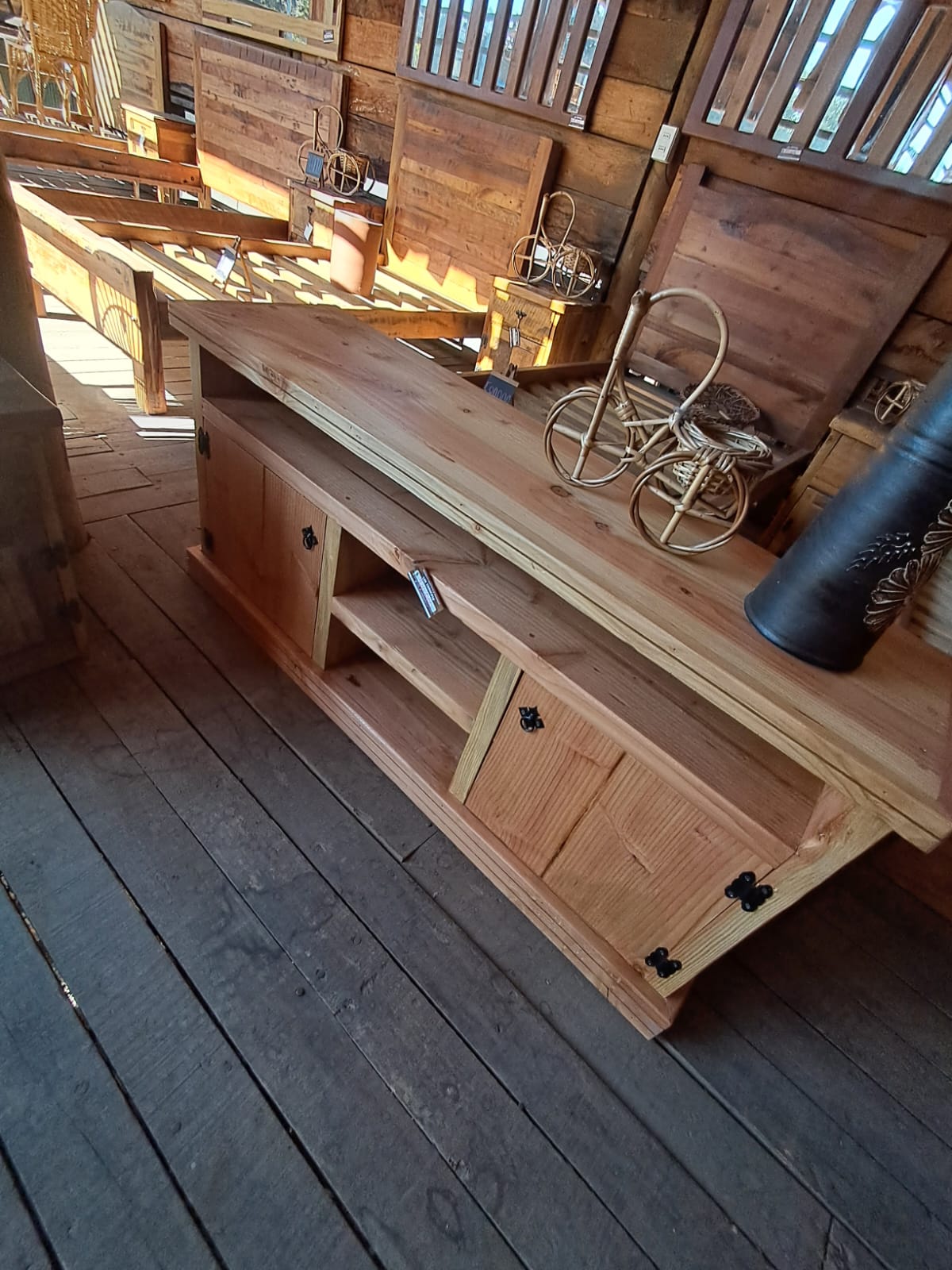 rack rustico de pino Oregón