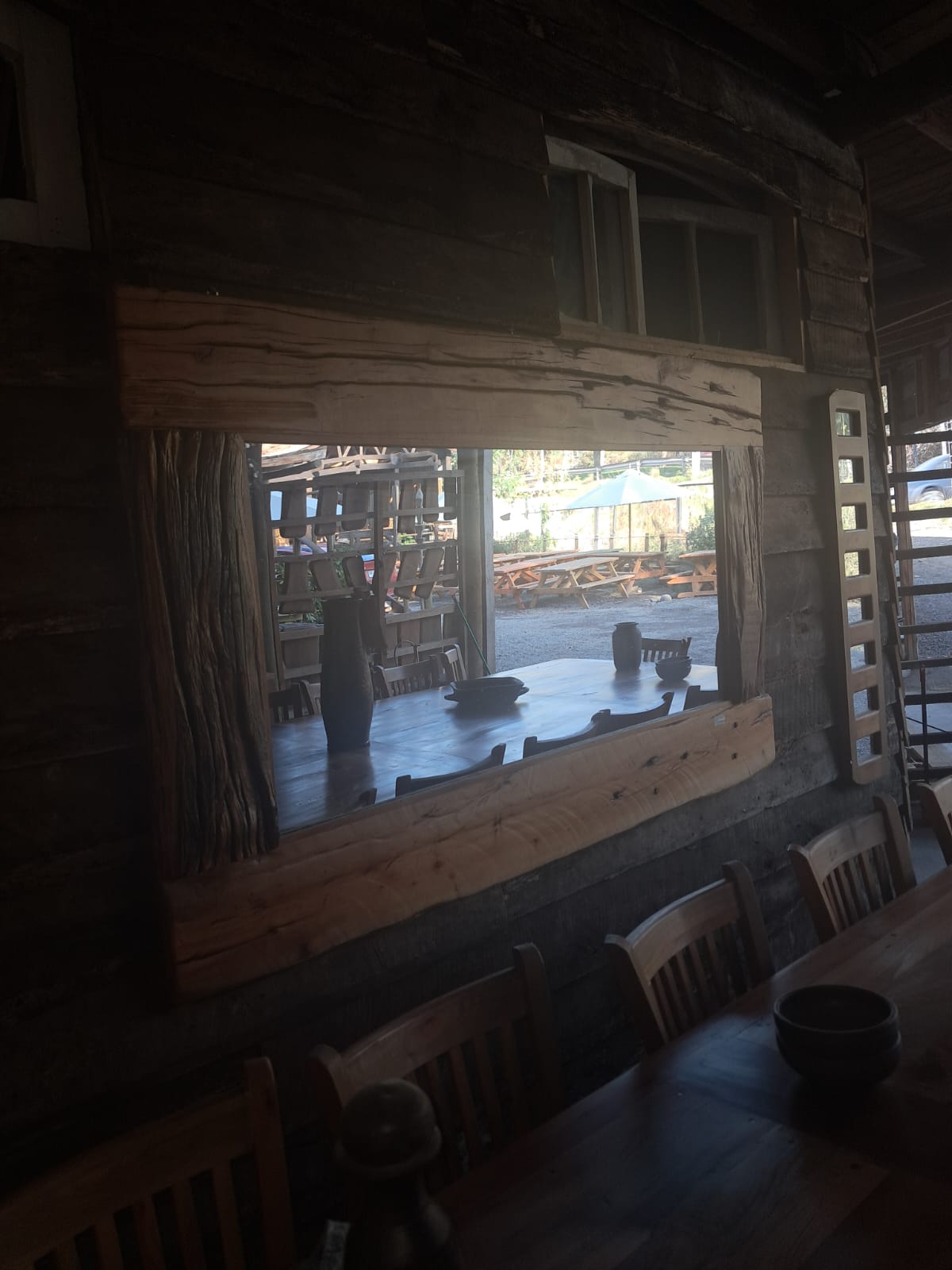 Espejo Rústico en Madera de Roble