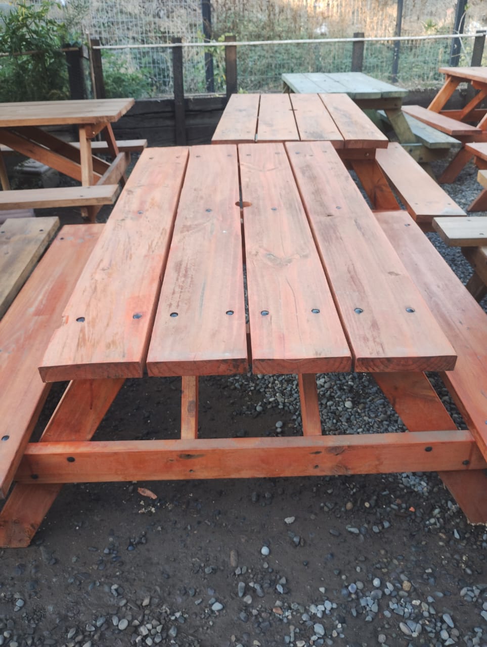 Mesa de Picnic Rustica de madera de pino