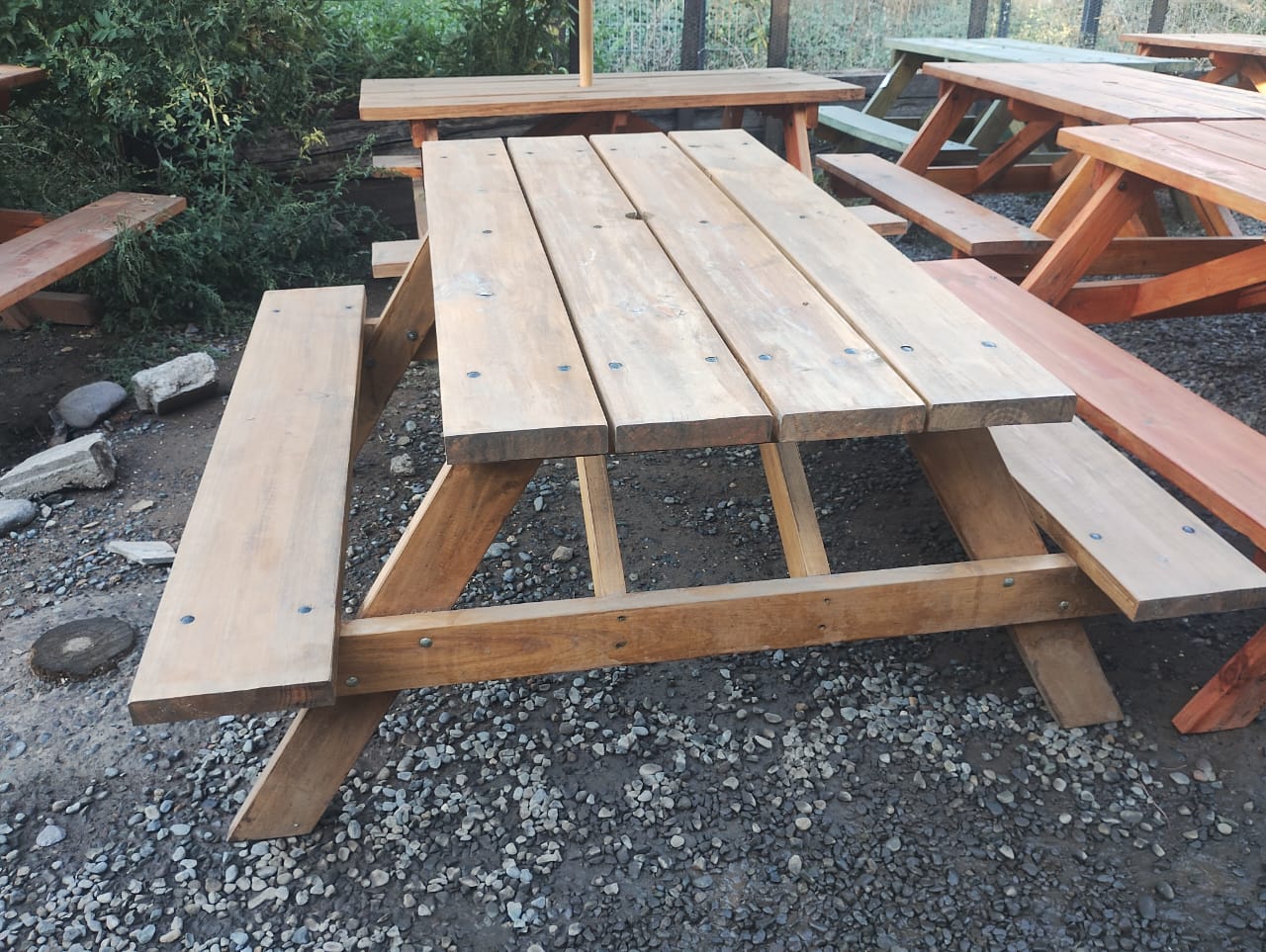 Mesa de Picnic Rustica de madera de pino