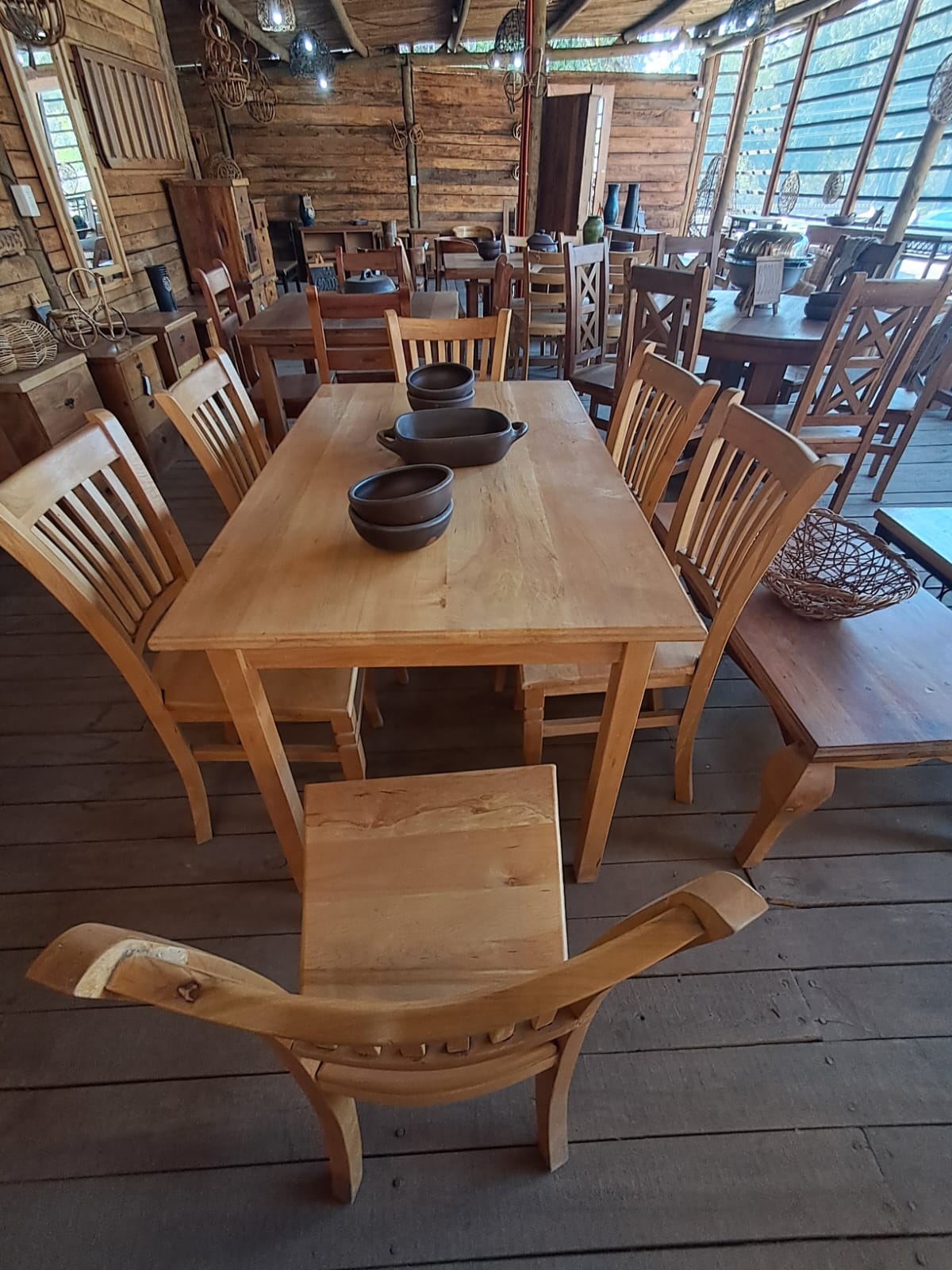 Comedor Rectangular de Madera de lenga