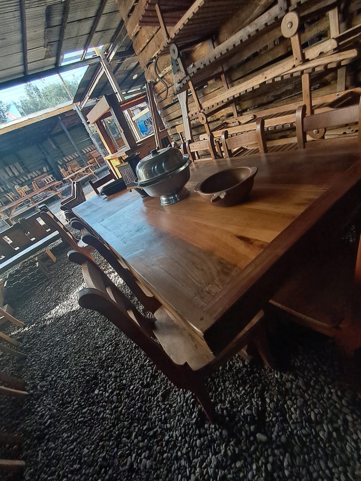 Comedor Rústico de Madera de roble Envejecida