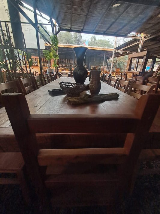 Comedor Rustico de Madera de roble de Gran Capacidad