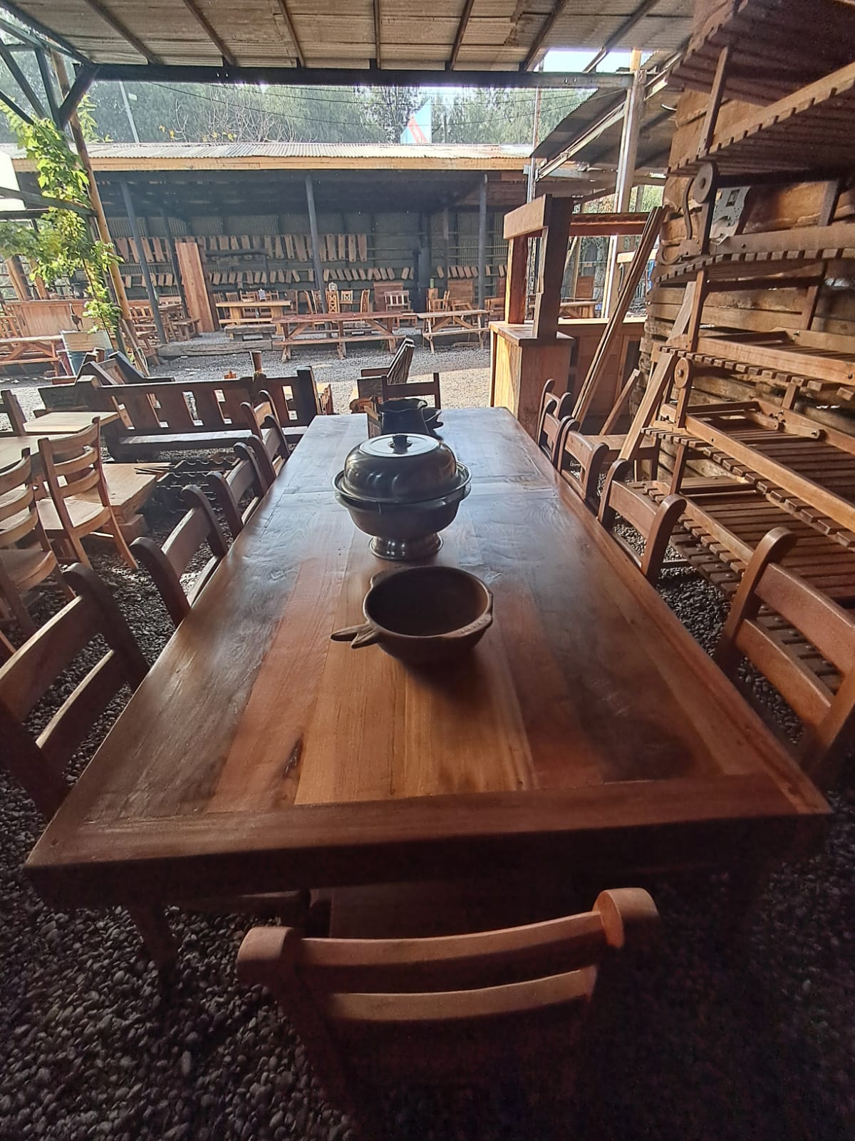 Comedor Rústico de Madera de roble Envejecida