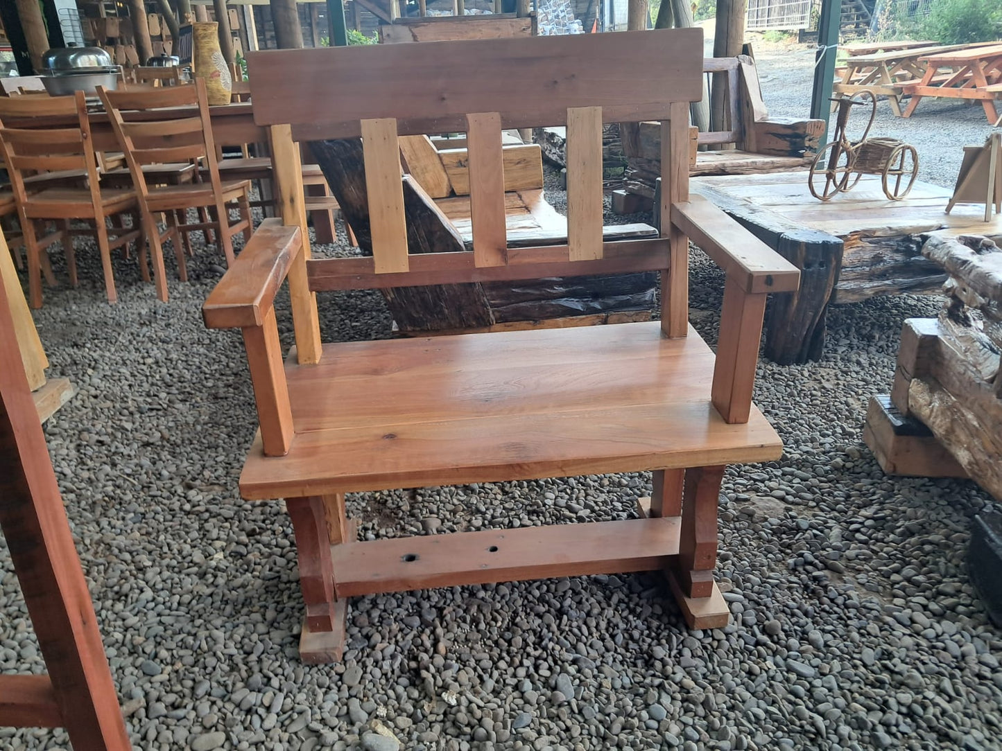 silla de roble rustica