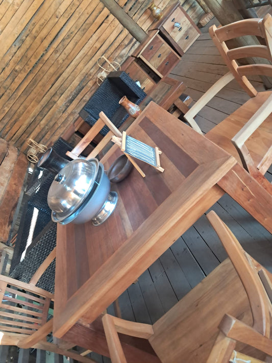 comedor Cuadrado de Madera de roble