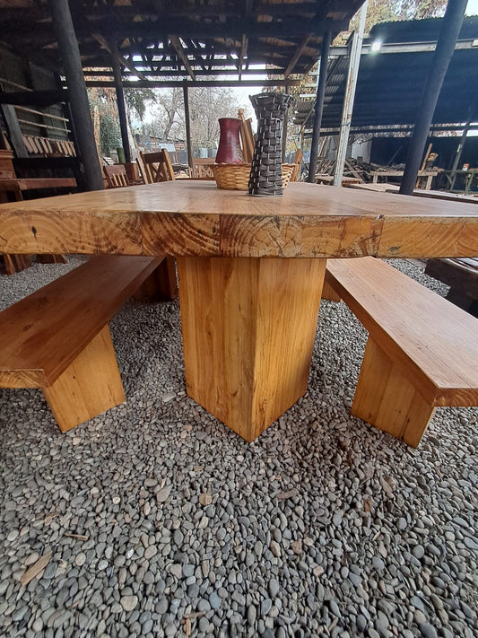 Comedor Rustico de roble “Veta Viva”
