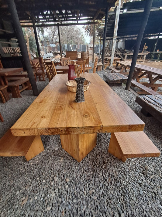 Comedor Rustico de roble “Veta Viva”