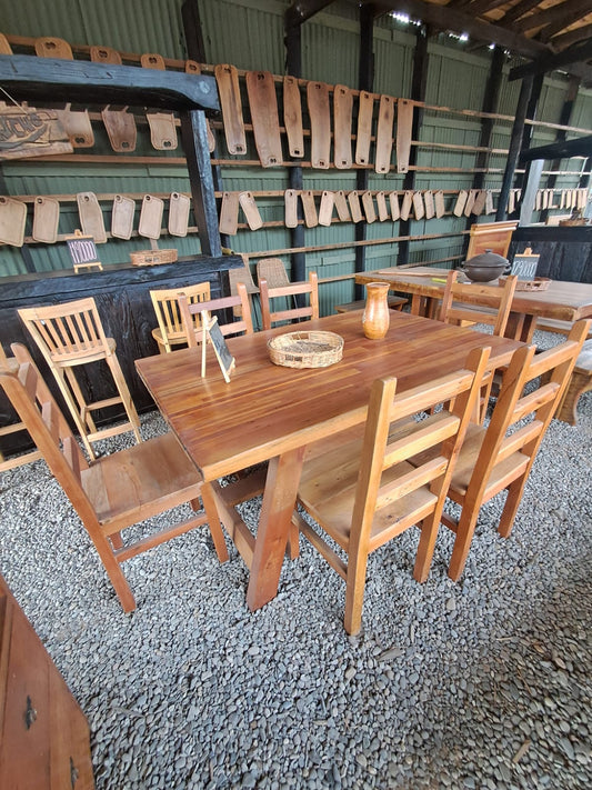 Comedor rustico De Tradición Chilena echo de roble
