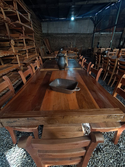 Comedor Rústico de Madera de roble Envejecida