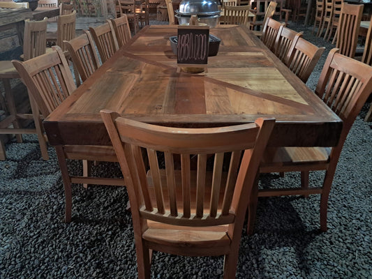 comedor de roble rustico artesanal