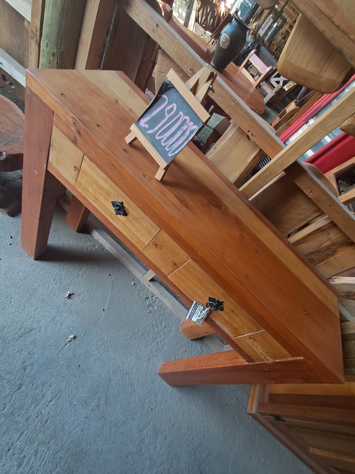 Recibidor Rústico de Madera de roble con Cajones