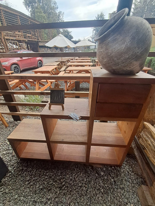 Mueble De Roble Multifuncional de 6 Espacios mas un Cajón