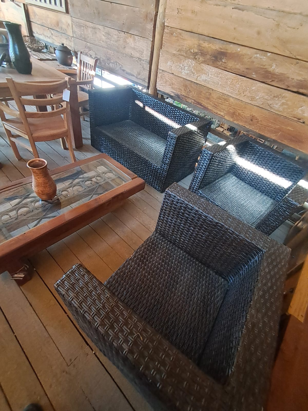 Set de Sillones de Ratán Sintético - Estilo Moderno Rústico