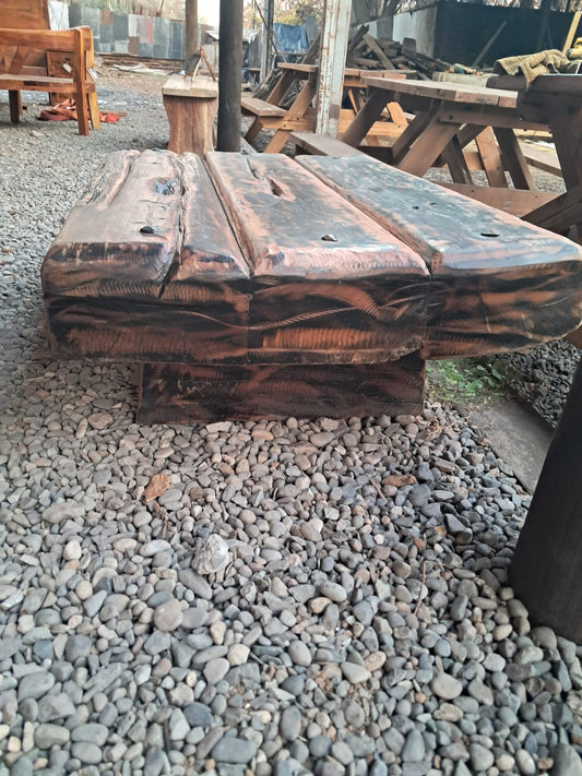 Mesa de Centro rustica de madera de roble