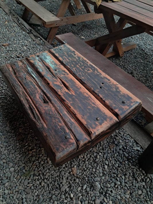 Mesa de Centro rustica de madera de roble