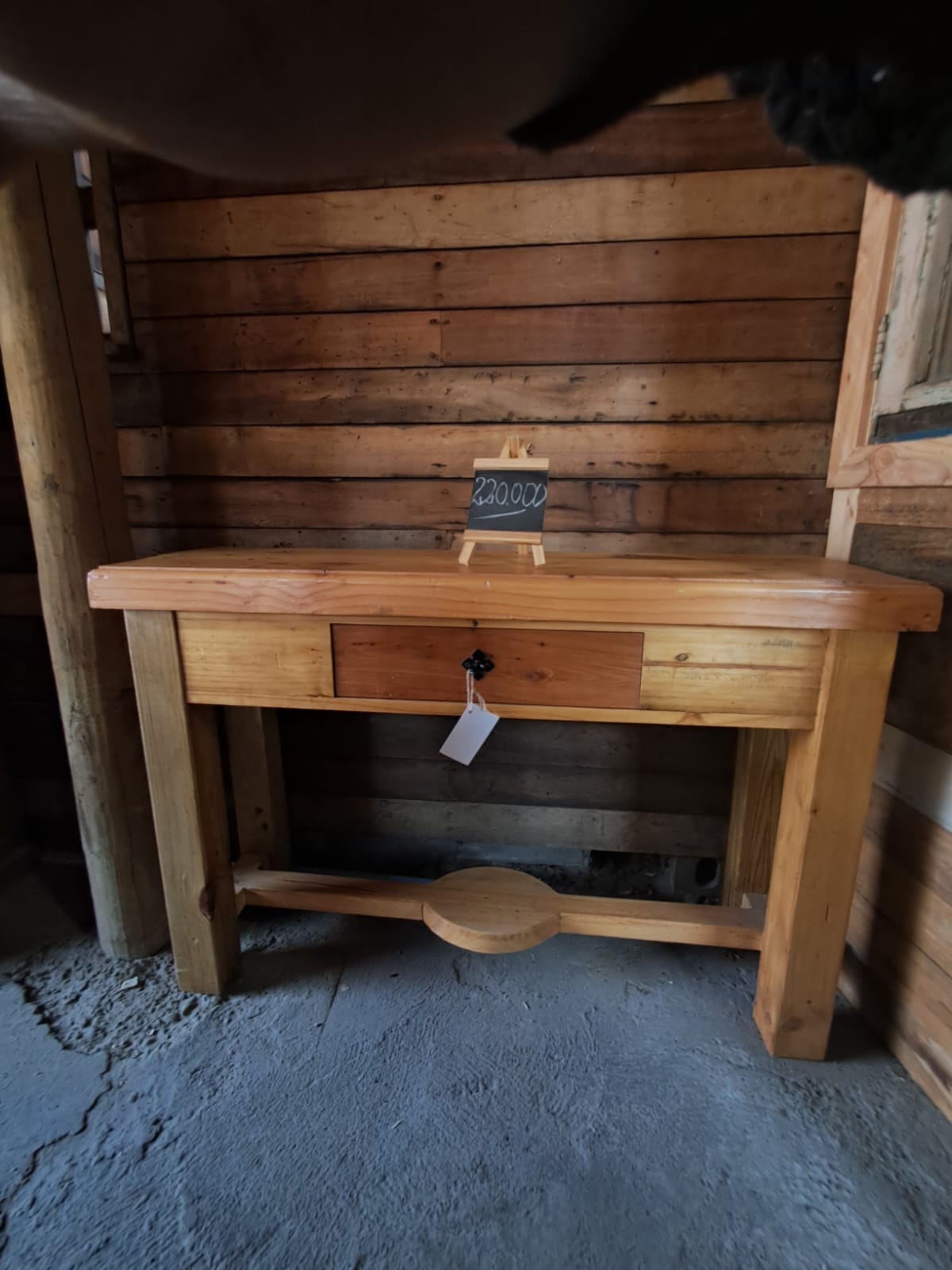 Mueble de Entrada Rústico en Madera de Roble