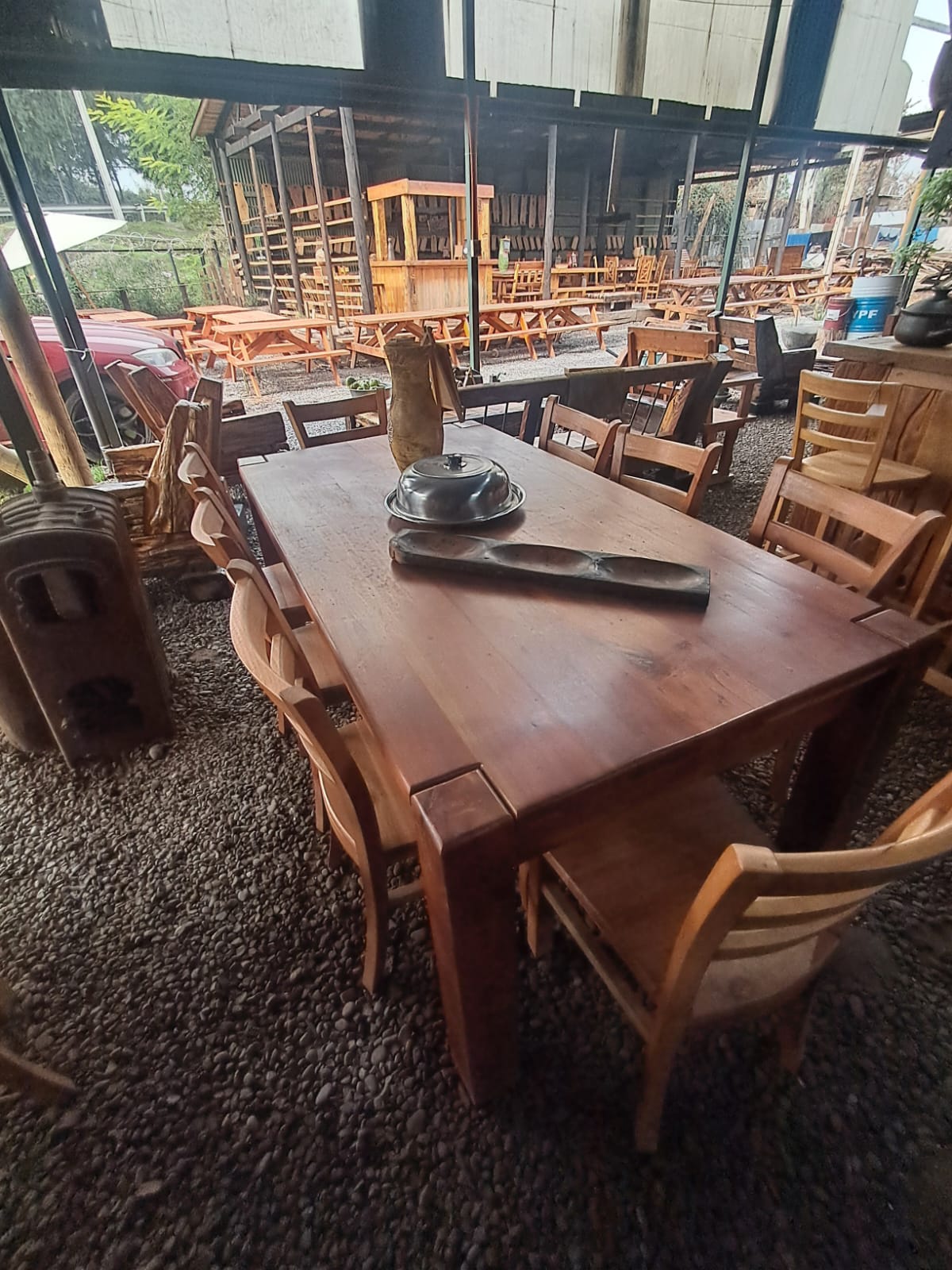 Comedor de Madera de roble con Acabado Natural