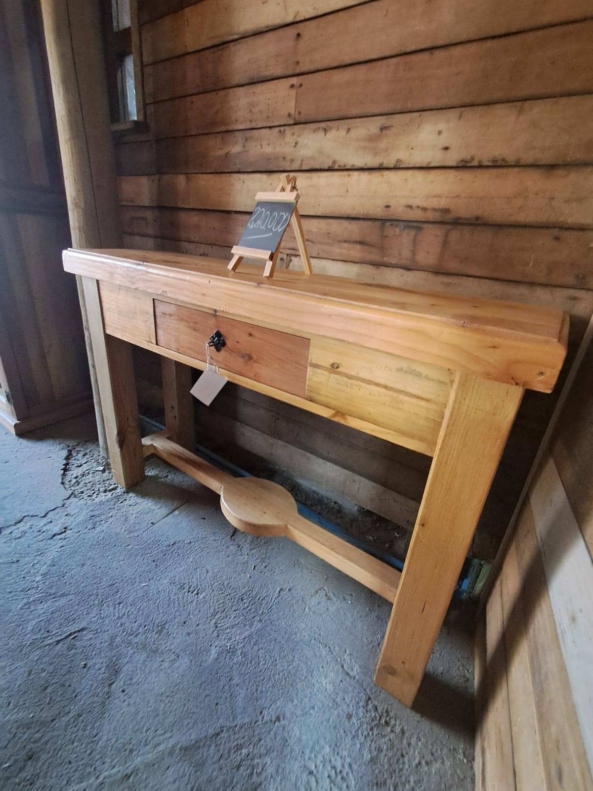 Mueble de Entrada Rústico en Madera de Roble