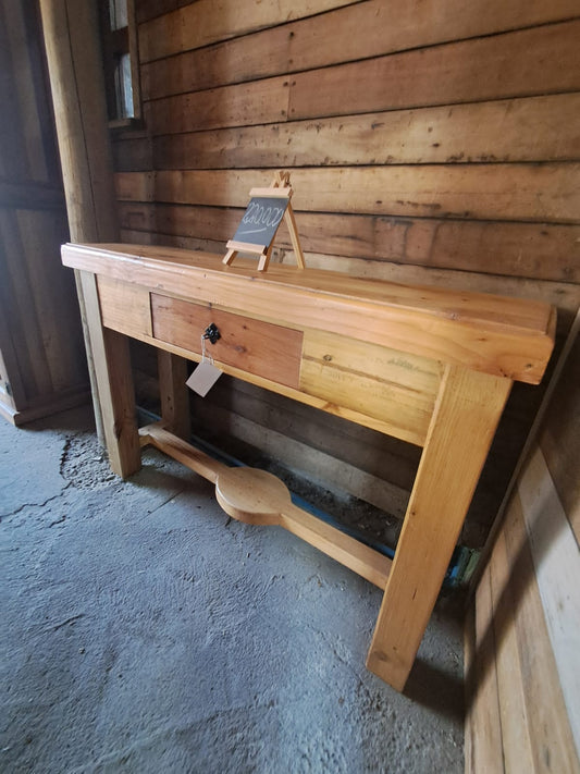 Mueble de Entrada Rústico en Madera de Roble