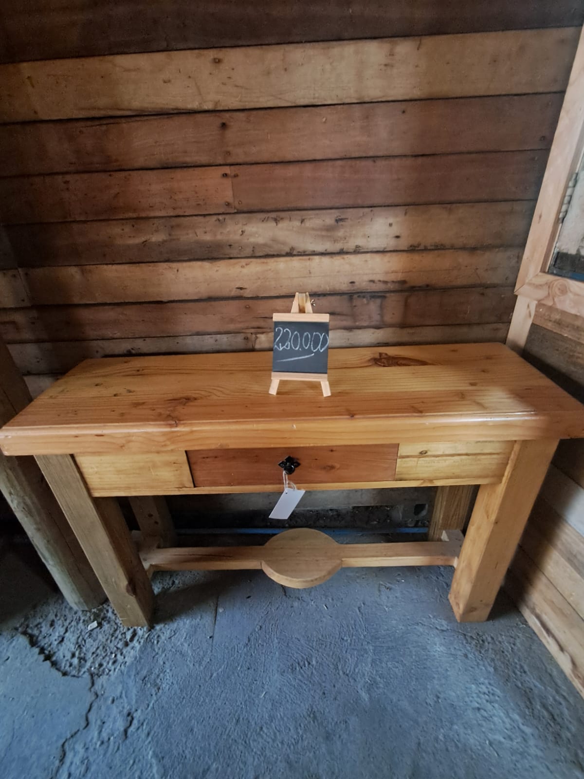 Mueble de Entrada Rústico en Madera de Roble