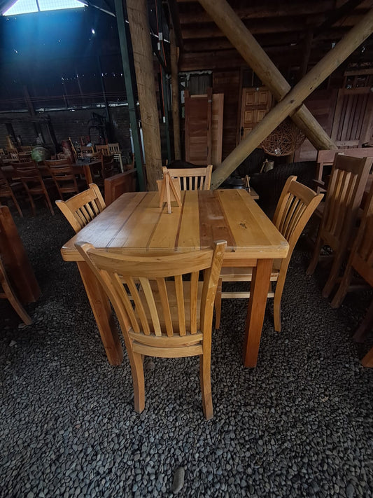 Comedor Cuadrado para 4 Personas De madera de Roble