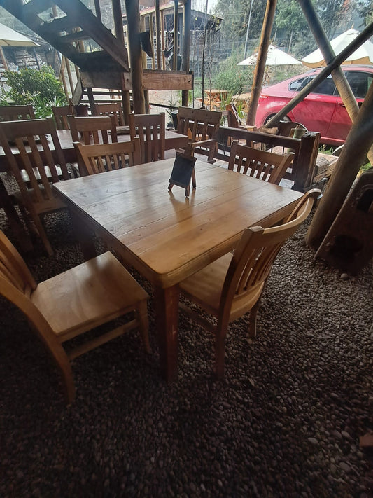 Comedor Cuadrado para 4 Personas De madera de Roble