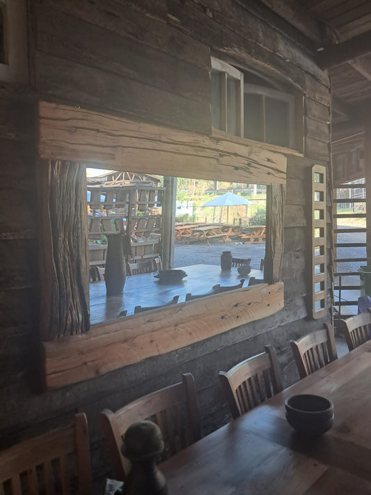 Espejo Rústico en Madera de Roble