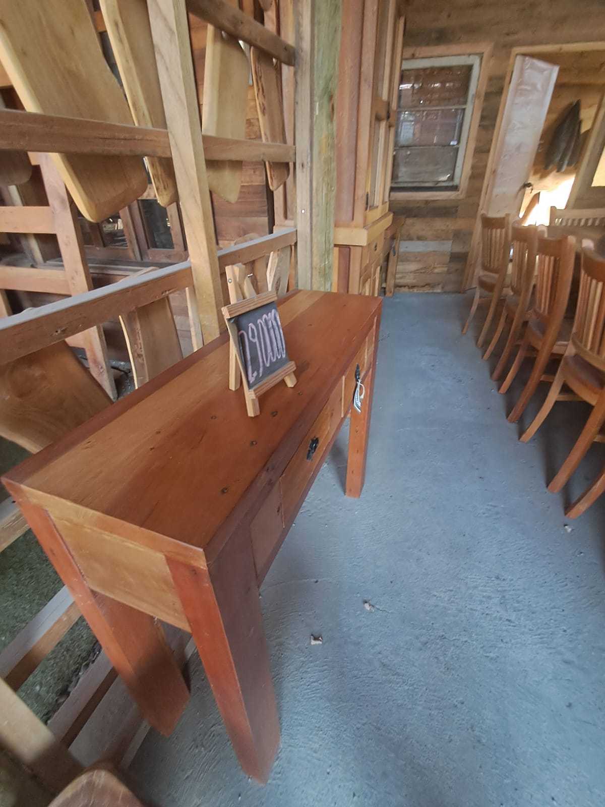 Recibidor Rústico de Madera de roble con Cajones